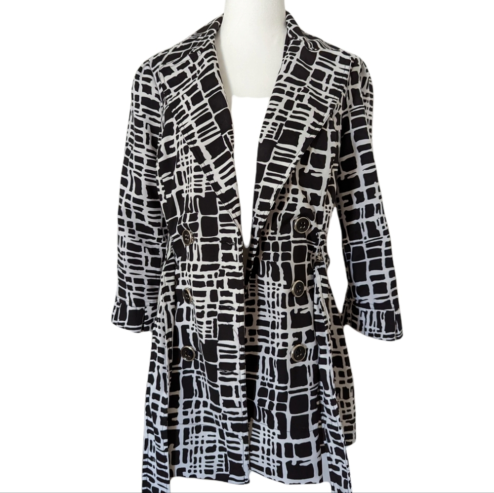 Black and white coat
